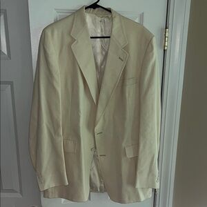 Hart Schaffner Marx Cream Blazer Lightweight Classic Cut